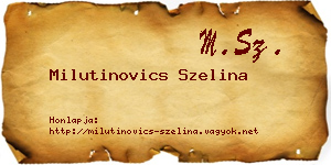 Milutinovics Szelina névjegykártya